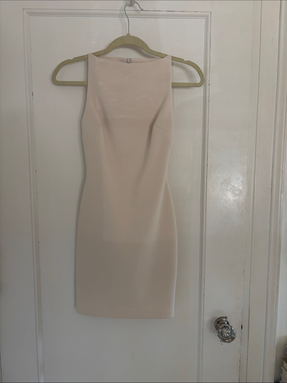 Classic Sleeveless Mini Dress in Light Blush